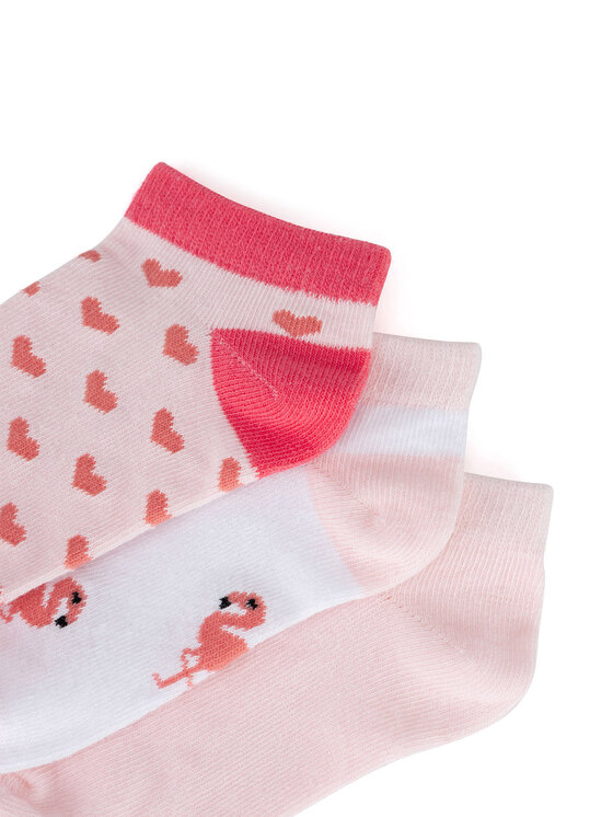JENNY JENNY Krátké ponožky 7KB-001-SS25 (3-PACK) Růžová