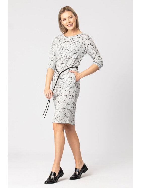QUIOSQUE QUIOSQUE Každodenní šaty 4KR022250 Šedá Regular Fit