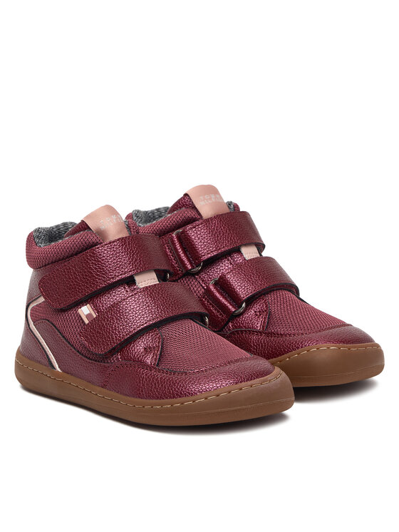 Tommy Hilfiger Tommy Hilfiger Sneakersy Mid Cut Velcro Sneaker T1AH-35071-0525356 M Bordowy