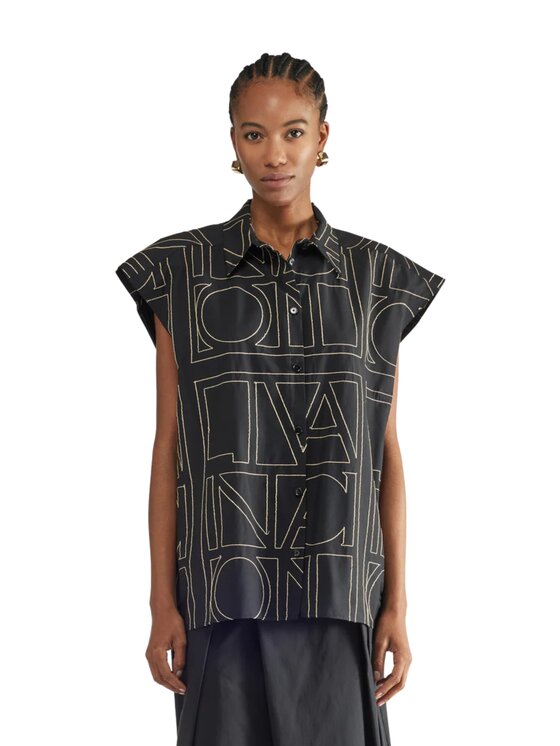 Liviana Conti Liviana Conti Blusa f5sk85 Nero Regular Fit