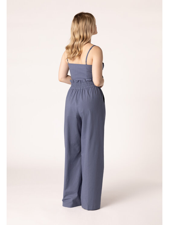 LAURELLA LAURELLA Kalhoty z materiálu LAURELLA 3UL026801 Modrá Regular Fit