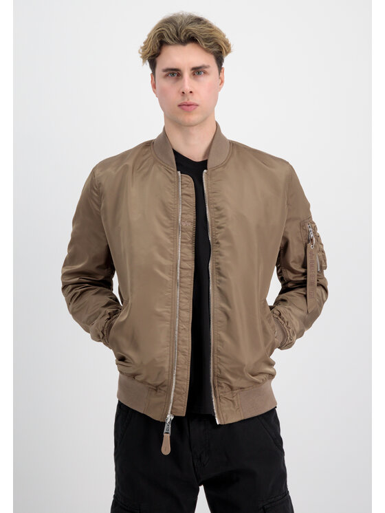 Alpha Industries Alpha Industries Kurtka bomber MA-1 VF Light Bomber Jacket Brązowy Slim Fit