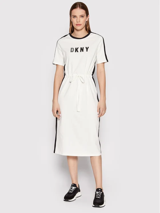 DKNY Kleid für den Alltag DD2ANO8A Weiß Regular Fit