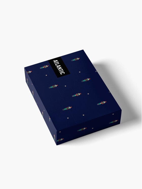 Atlantic Atlantic Bokserki Giftbox Granatowy