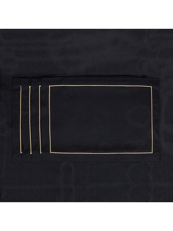 Roseberry Home Roseberry Home Podkładka na stół Royal Black Goldenline Czarny