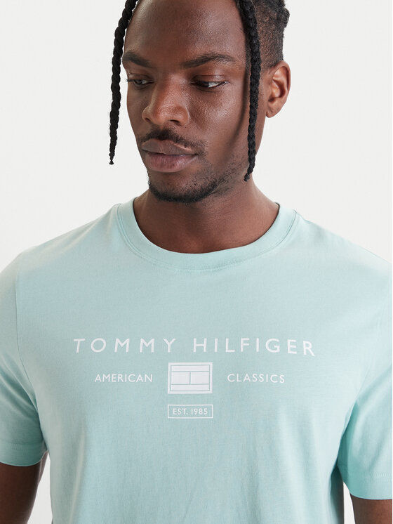Tommy Hilfiger Tommy Hilfiger Póló Brand Love MW0MW42365 Zöld Regular Fit