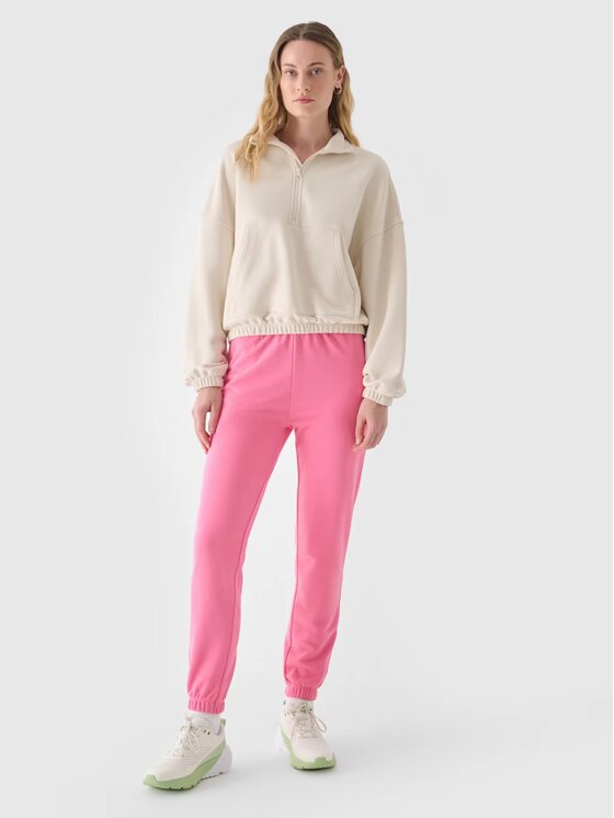 4F 4F Pantaloni da tuta 4FWAW24TTROF0925-54S Rosa Regular Fit