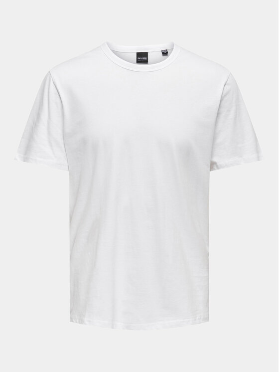 Only & Sons Only & Sons T-Shirt Smart 22026726 Biały Regular Fit