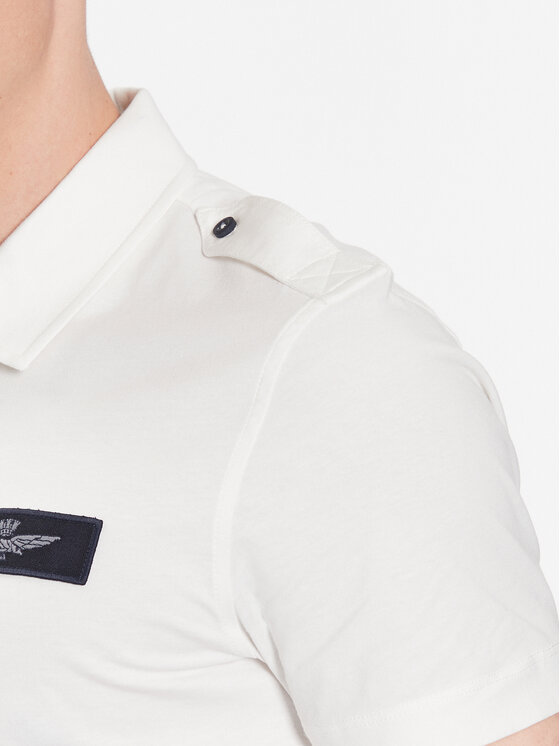 Aeronautica Militare Aeronautica Militare Тениска с яка и копчета 231PO1696J599 Бял Regular Fit