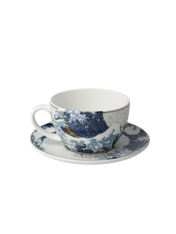 Goebel Goebel Filiżanka do herbaty Katushika Hokusai - Wielka fala Niebieski