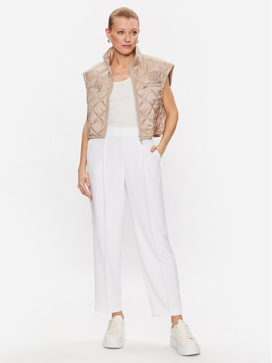 Marc Aurel Marc Aurel Medžiaginės kelnės 1692 2000 93181 Balta Relaxed Fit