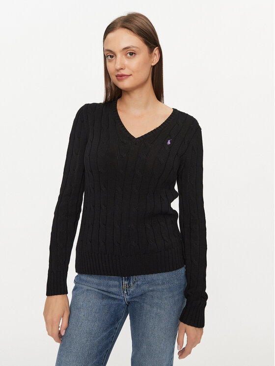 Polo Ralph Lauren Sveter 211891641010 Čierna Regular Fit