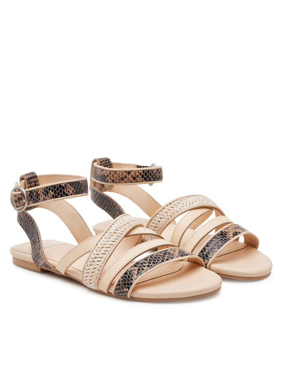 Bronx Bronx Sandały New-Skyler 85043-PW Beżowy