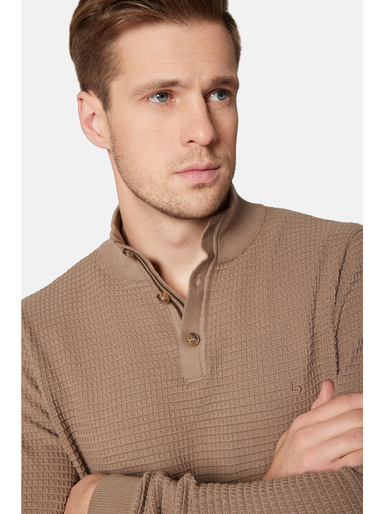 Lancerto Lancerto Sweter Jonathan SW073223000085 Beżowy Regular Fit