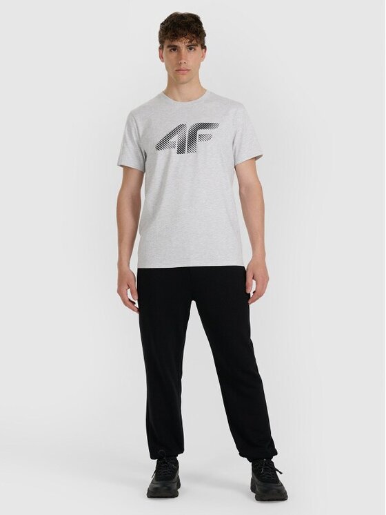 4F 4F T-shirt 4FWMM00TTSHM2257-27M Grigio Regular Fit