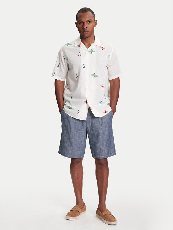 United Colors Of Benetton United Colors Of Benetton Szorty materiałowe 4XGBU9015 Niebieski Regular Fit