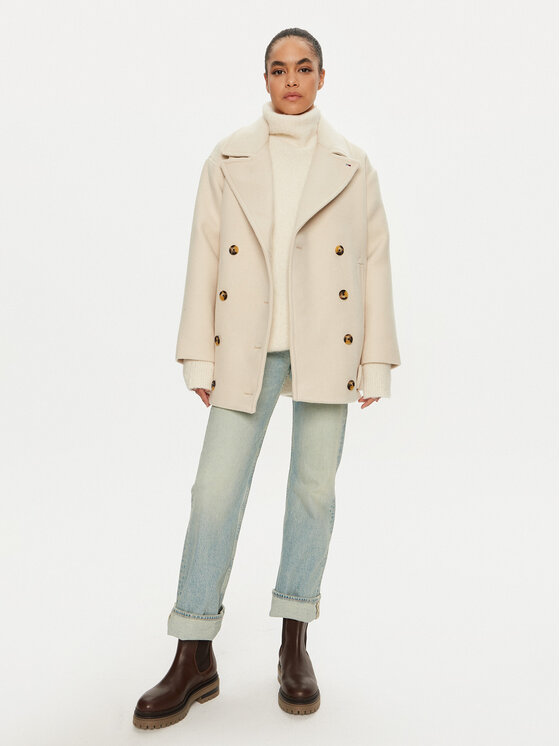 Tommy Jeans Tommy Jeans Cappotto di transizione DW0DW19752 Beige Regular Fit