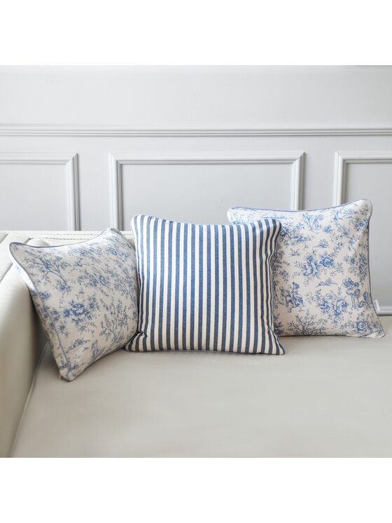 Roseberry Home Roseberry Home Poszewka dekoracyjna Toile de Jouy Blue Niebieski