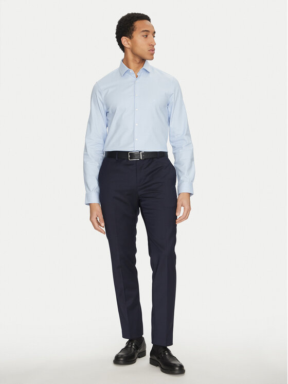 Calvin Klein Calvin Klein Cămașă K10K114310 Albastru celest Slim Fit