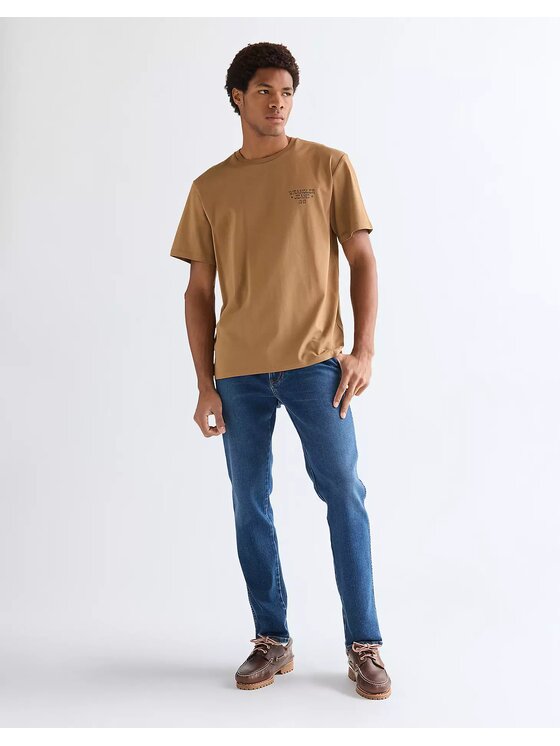 Wrangler Wrangler T-Shirt GRAPHIC TEE Beżowy Relaxed Fit