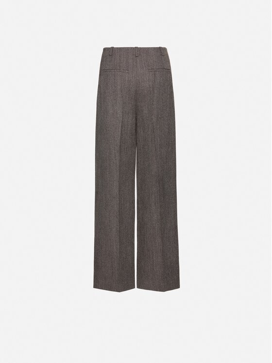 La Mania La Mania Spodnie garniturowe LOE Brązowy Basic Fit