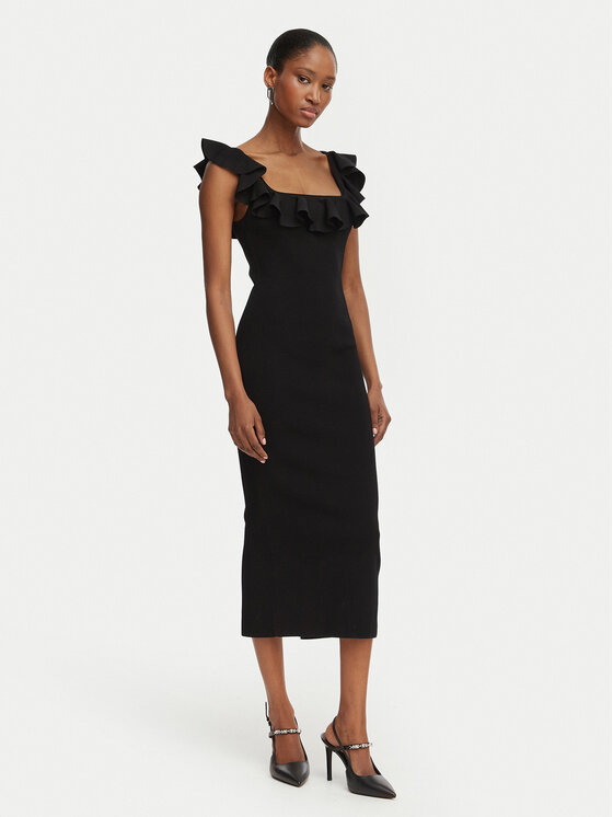 MICHAEL Michael Kors MICHAEL Michael Kors Ежедневна рокля MS683CG33D Черен Slim Fit