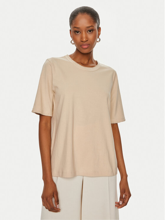 United Colors Of Benetton Tricou 34G7D107B Bej Regular Fit