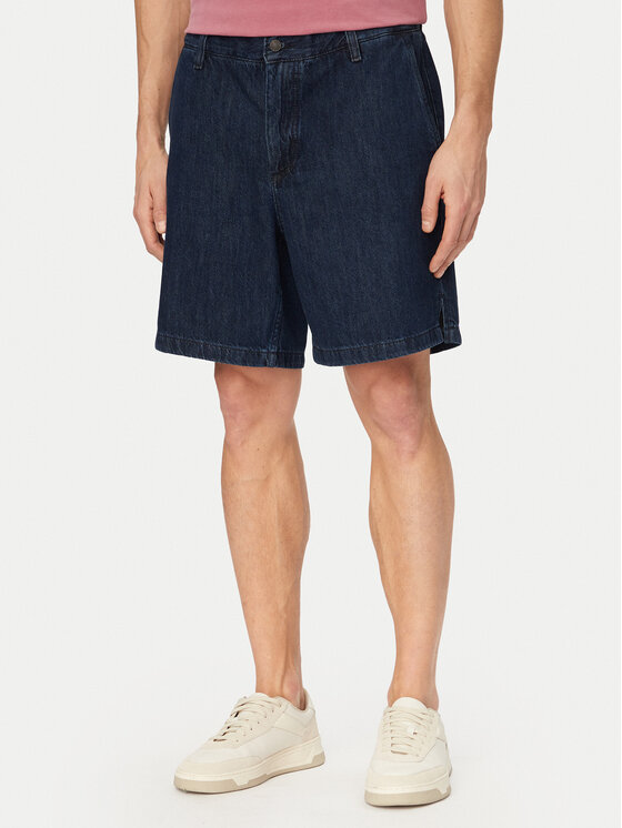 BOSS Szorty jeansowe Sandrew 50557454 Granatowy Relaxed Fit