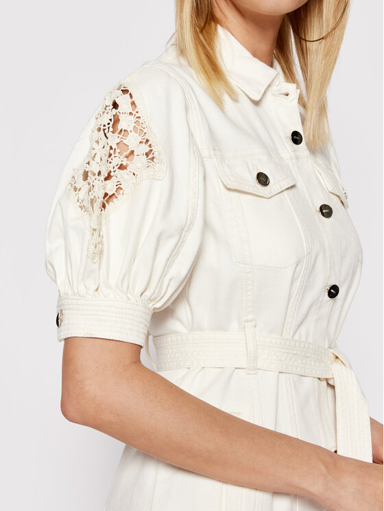 Vestito di jeans CA2380 DS008 Bianco Regular Fit