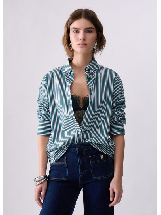 Liu Jo Liu Jo Camicia CF6195T796A03D50 Verde Regular Fit