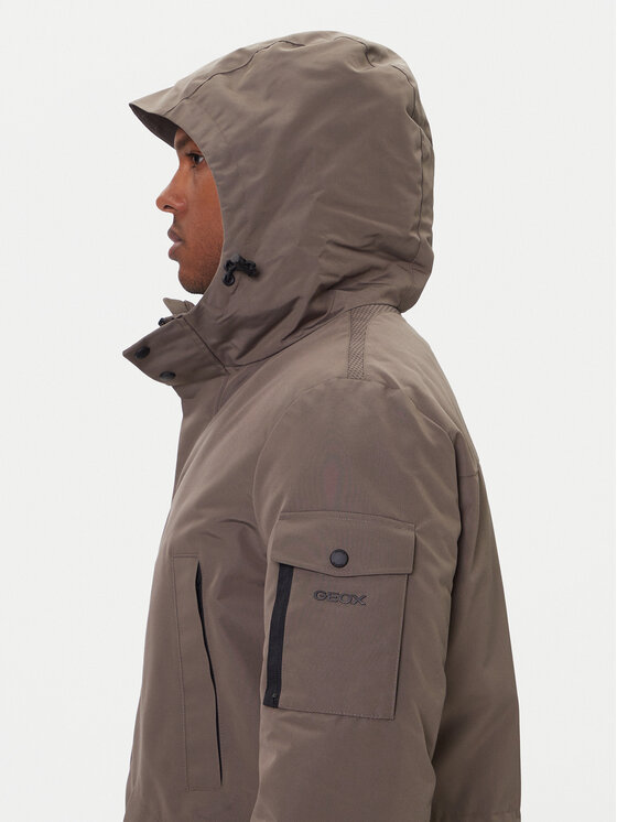Geox Geox Parka Velletri M5628F T3285 F1432 Marrone Regular Fit