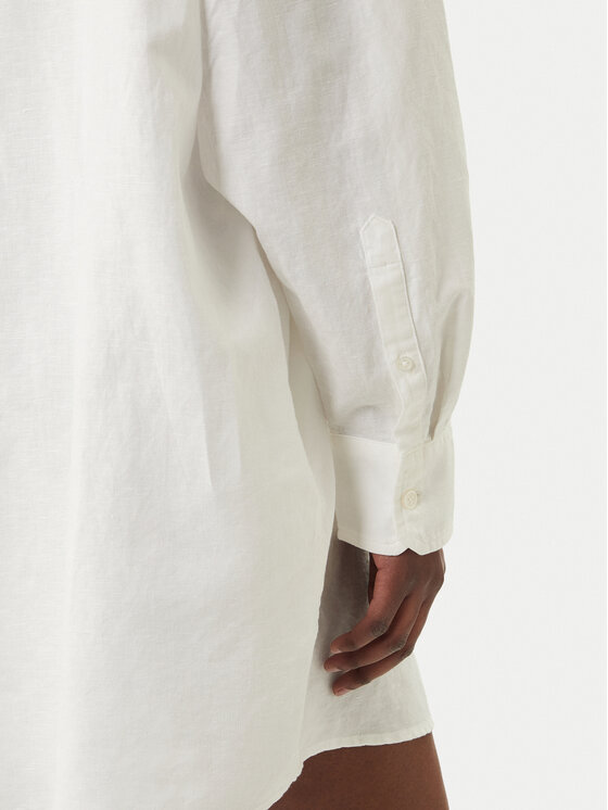 Tommy Jeans Tommy Jeans Košilové šaty DW0DW22344 Bílá Relaxed Fit