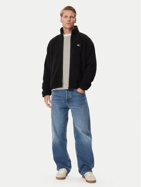 Tommy Jeans Tommy Jeans Полар DM0DM22345 Черен Regular Fit