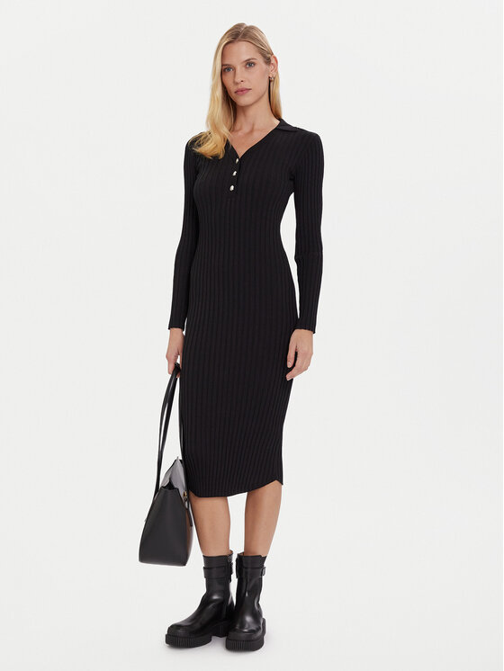 Morgan Morgan Pletena obleka 252-RMEXAS Črna Slim Fit