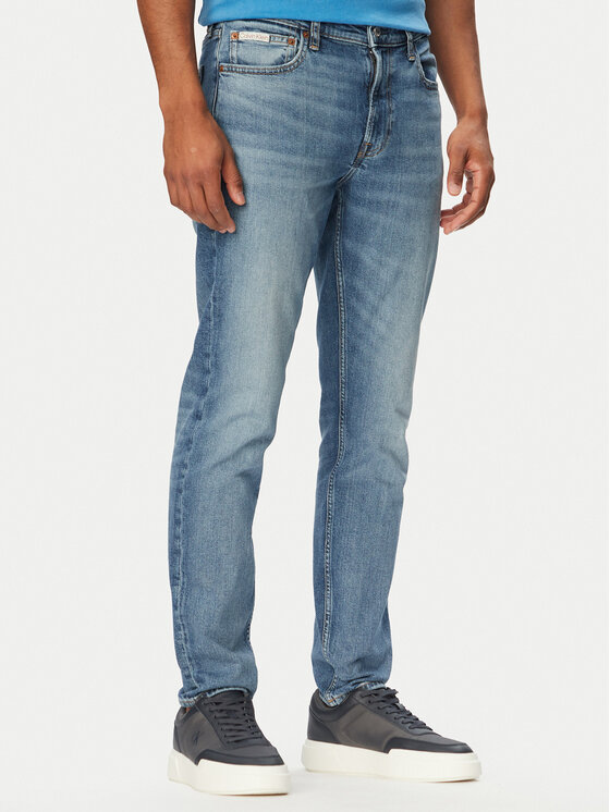 Calvin Klein Jeans Blugi LV04RF742G Albastru Tapered Fit
