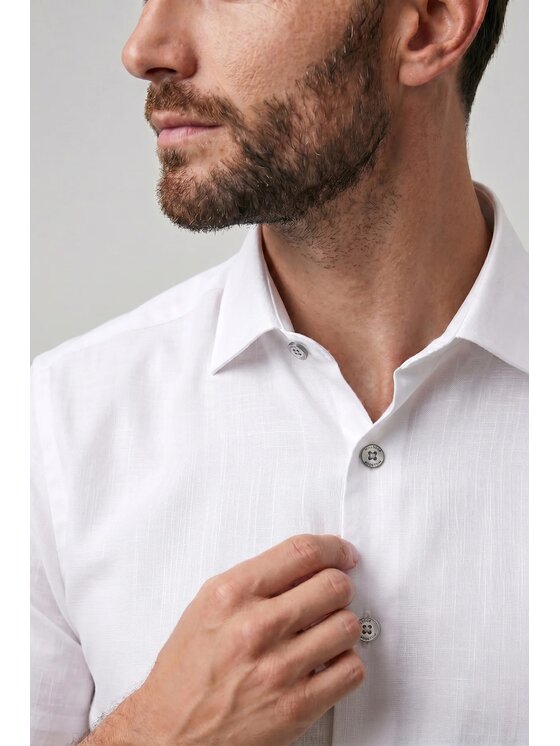 Willsoor Willsoor Koszula 20946 Biały Slim Fit