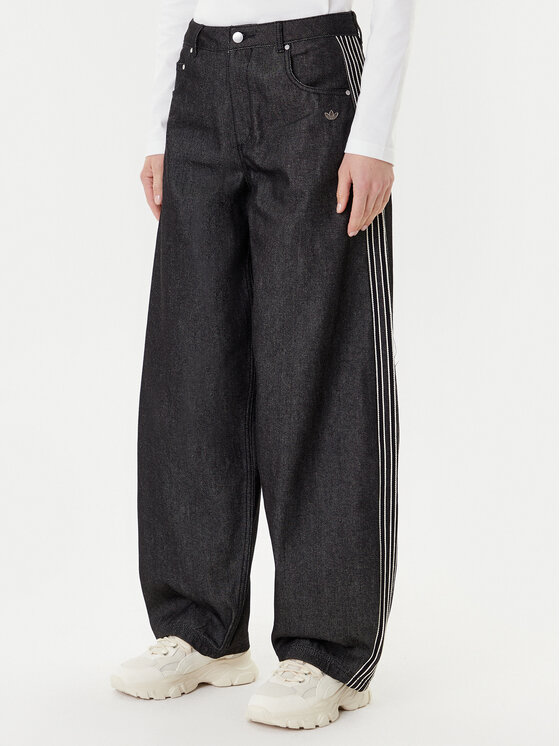adidas Jeansy Premium Essentials JV7773 Czarny Wide Leg