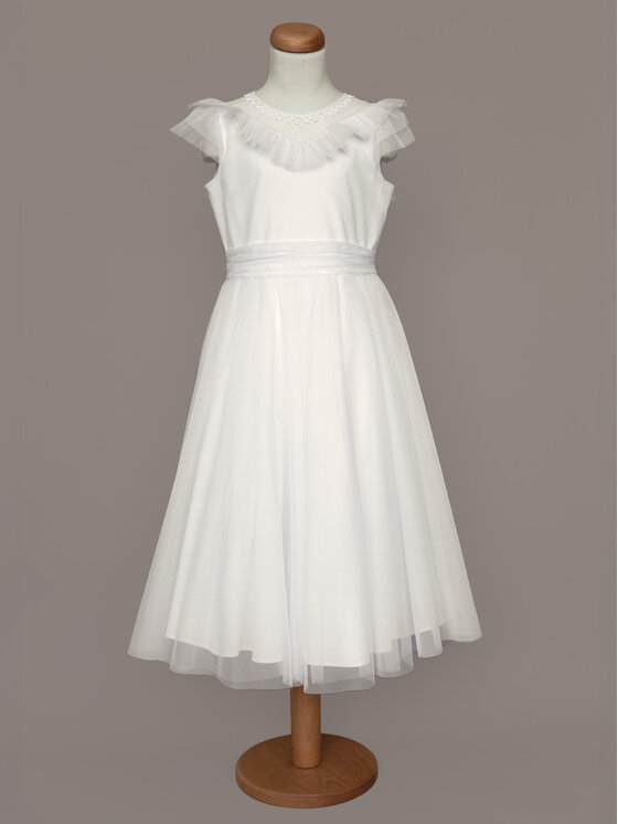 SLY SLY Sukienka 5SM-11B Écru Comfortable Fit