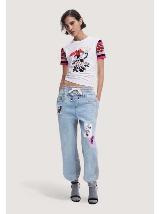Desigual Desigual T-Shirt TS_MINNIE Biały Shirt Fit