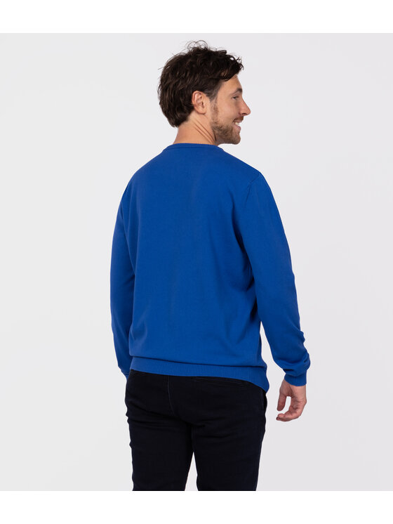 Lee Cooper Lee Cooper Sweter ADAM ORGANIC Niebieski Regular Fit