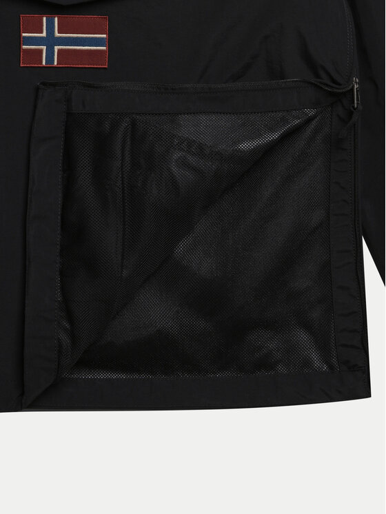 Napapijri Napapijri Anorak stiliaus striukė Rainforest NP0A4G7F Juoda Regular Fit