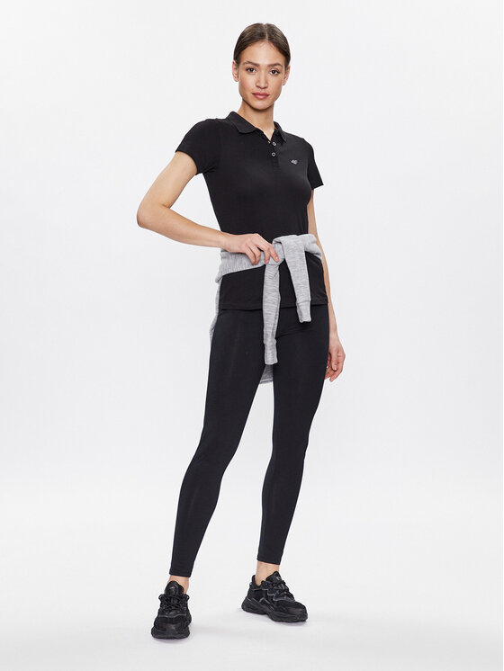 4F 4F Polokošeľa H4Z22-TSD355 Čierna Regular Fit