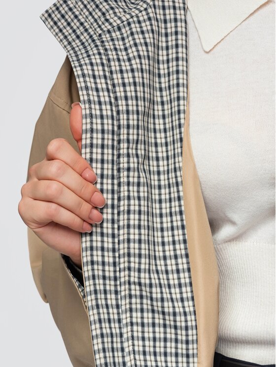 Ombre Ombre Kurtka przejściowa OW-JT-E0017 Beżowy Oversize