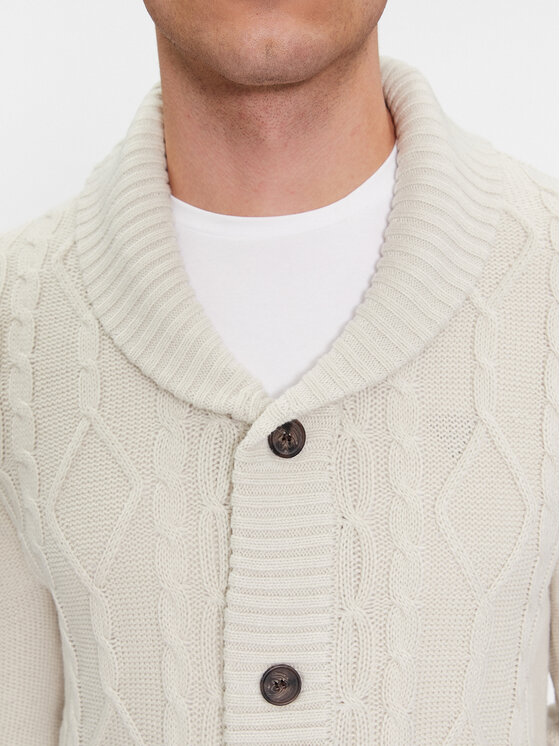 Brave Soul Brave Soul Cardigan MK-434TRACTATUS Beige Regular Fit