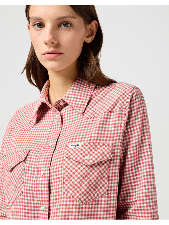 Wrangler Wrangler Koszula 112362534 Czerwony Regular Fit