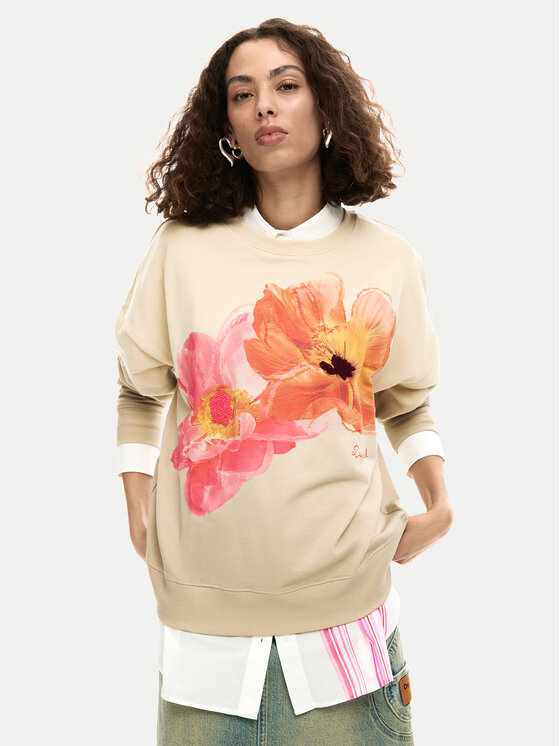 Desigual Desigual Bluză Noah 26SWSK05 Bej Regular Fit