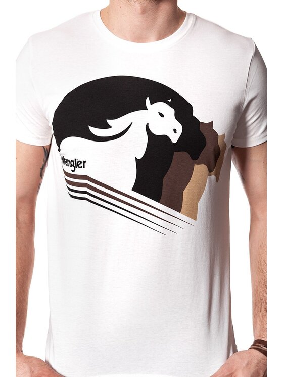 Wrangler Wrangler T-shirt GRAPHIC TEE Bianco Regular Fit