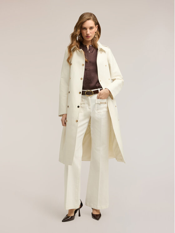 Motivi Motivi Cappotto invernale 0014Q000644N011 Bianco Regular Fit