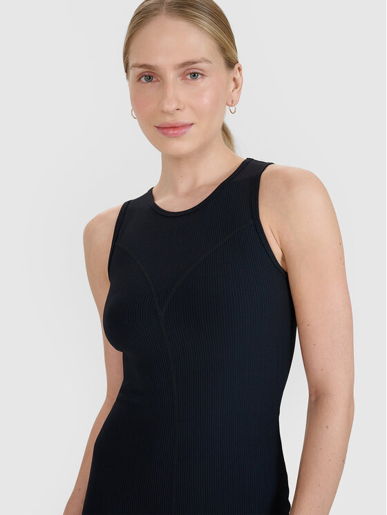 4F 4F Sukienka dzianinowa MIDSHOP TEXTILE Czarny Slim Fit