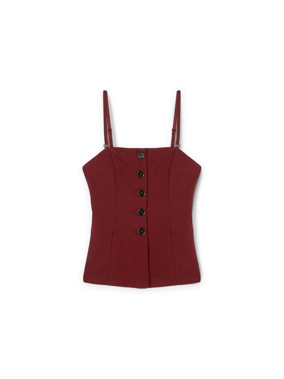 Motivi Motivi Top D702Q000417N036 Bordeaux Regular Fit